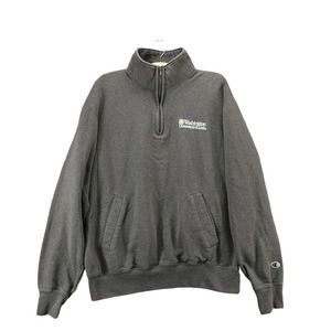 Champion Eco Mens Washington University New Jersey 1/4 Zip Sweatshirt Gray Large